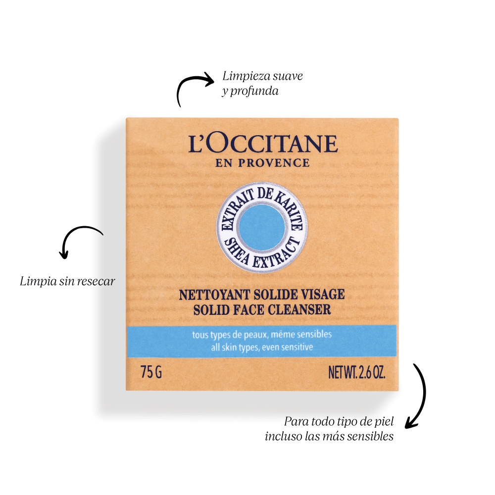 LIMPIADOR FACIAL SÓLIDO  DE KARITÉ 75GR