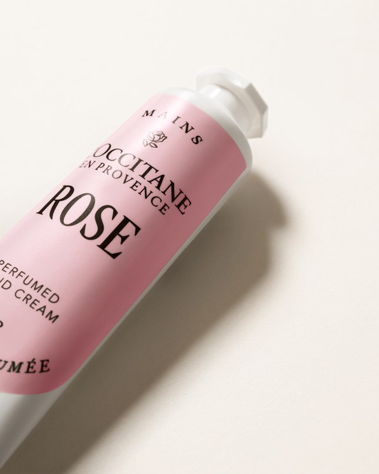 Rose perfumed hand cream