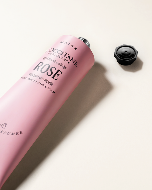 Rose perfumed hand cream