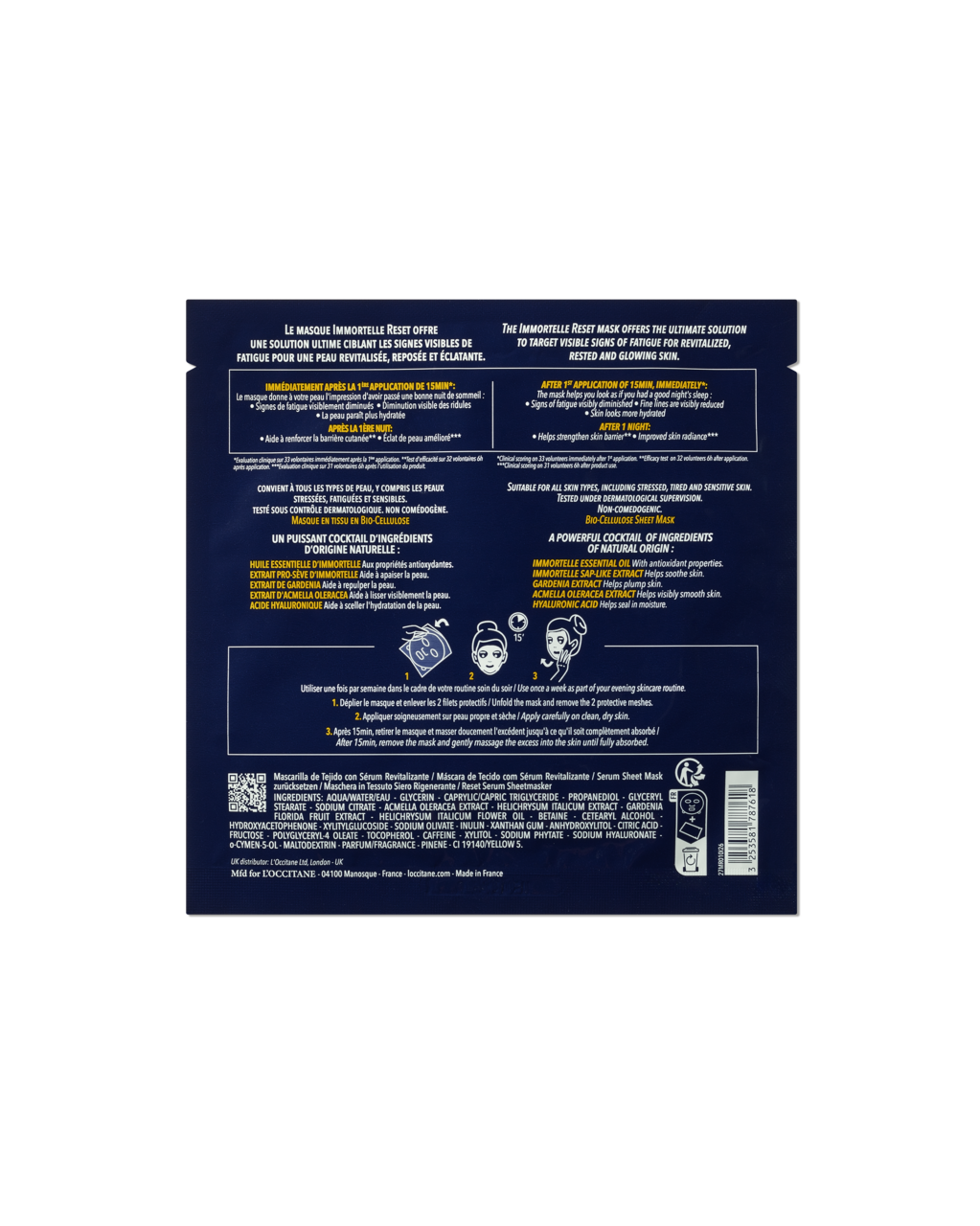 Immortelle Reset Overnight Serum Sheet Mask - Illustration 2