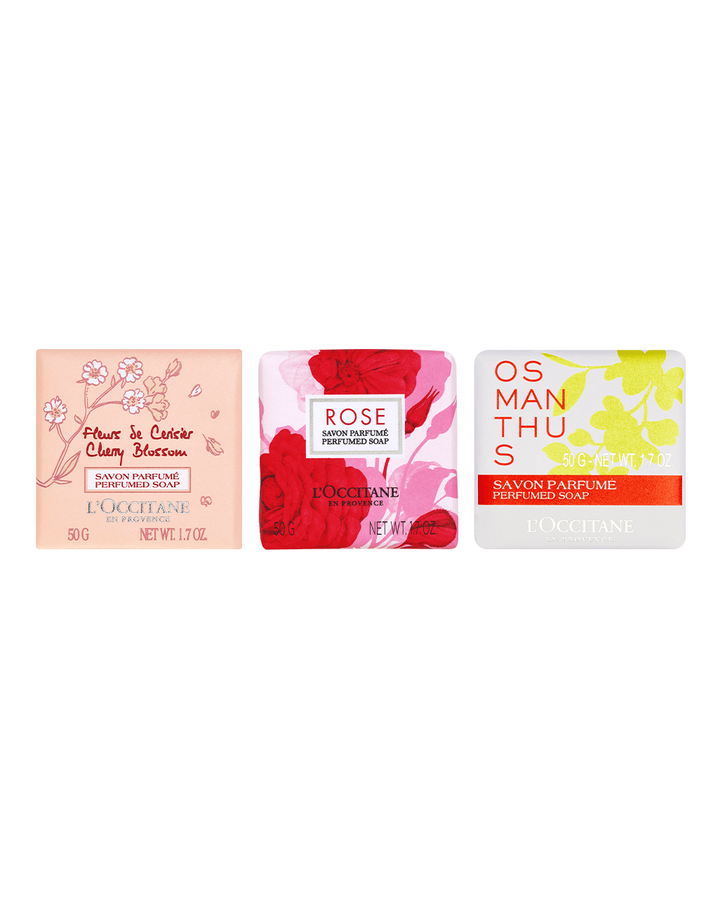 TRÍO DE JABONES FLORALES